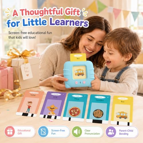 Talking Flash Cards for Toddlers 1 2 3 4 5 Year Olds, 224 Sight Words Montessori Language Learning Toys, Pocket Speech Therapy & Autism Sensory Toy, Educational Toddler Toys Gifts - Image 6