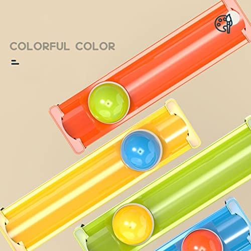 DuskHaven 4 Pieces Ball Ramps Toy Track Set with Hammer and Smooth Balls Promotes Manipulation Suitable for Kids Party Home Play - Image 4