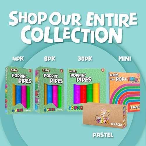 BUNMO Pop Tubes - Sensory Toys - Toddler Toys - Imaginative Play & Stimulating Creative Learning - Hours of Fun for Kids - Tons of Ways to Play - Non-Mouthable Toy 3+ - 6 Pack Medium - Image 6