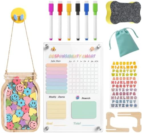 Acrylic Magnetic Chore Board for Kids by Unknown