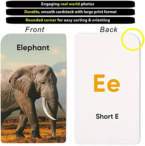 Award-Winning Flash Cards for Preschool & Kindergarten – 5-Deck Set, 180 Jumbo Cards – Learn Alphabet, Numbers, Colors, Shapes, First Words, Opposites & Rhyming – for Kids Ages 3–5 - Image 5