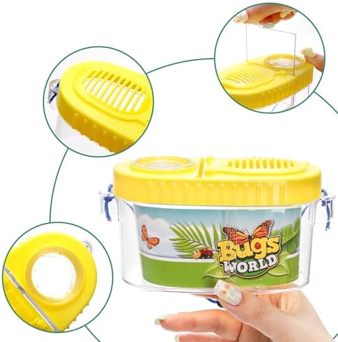 Coloch 24 Pieces Kids Outdoor Explorer Kit & Bug Catcher Kit, Bug Catching Kit with Vest, Hat, Organizing Bag, Butterfly Net, Compass and Bug Collectors - Image 5