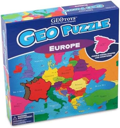 GeoPuzzle Europe Jigsaw Puzzles, 58 Pc Map Puzzle for Kids Ages 6 and Up - Image 6