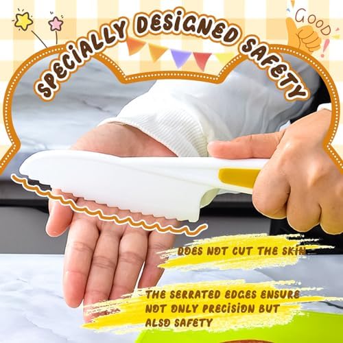 27 Pcs Montessori Kitchen Tools for Toddlers, Kids Knives for Real Cooking Safe Knife Set Include Toddler Cutting Boards Sandwich Cutters Peeler for Birthday Tools for Age 2-10 Year Old Girl Boy - Image 6