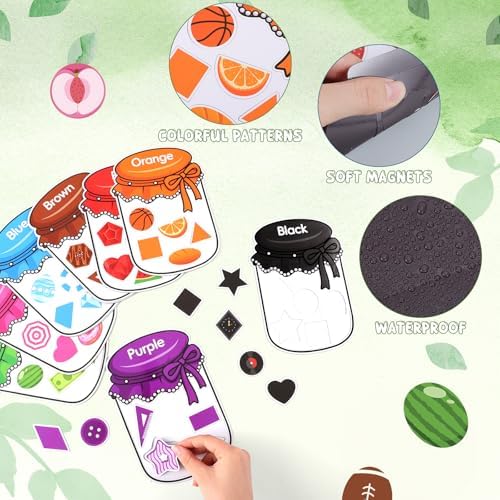 10Pcs Magnetic Color Sorting Cute Shape Fridge Magnets for Kids - Image 3