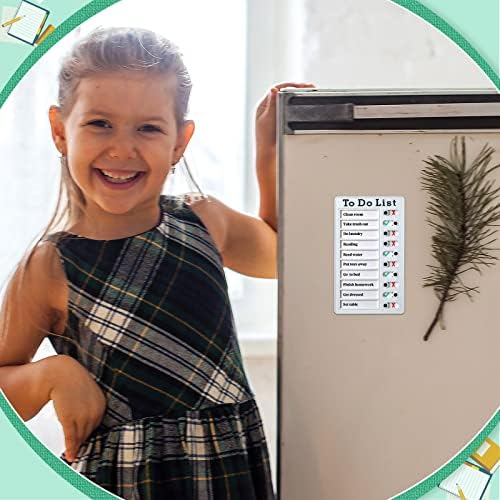4 Pieces Chore Chart for Kids to Do List Chores Boards Plastic RV Checklist Boards Memo Detachable Message Checklist Slider Schedule Planning Chart with 8 Cardstock for Check Items(White) - Image 4