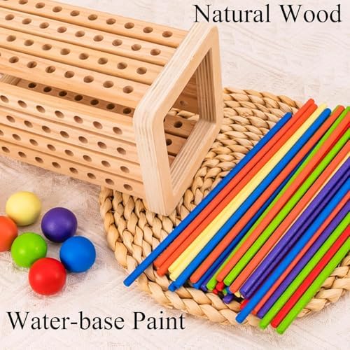 Pichoi Montessori Game Wooden Board Game - Multiplayer Family Travel Game - Math Educational Fine Motor Skills Toy for Boys Girls Ages 3-8, Perfect Holiday & Birthday Gift - Image 4