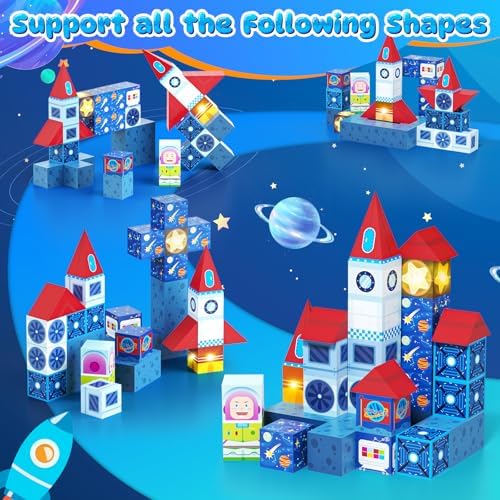 36 PCS STEM Learning Mini Magnetic Blocks Travel Set - Image 6