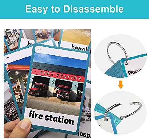 Lilias Places & Buildings Flash Cards, Toddler Learning Toys, Preschool Learning Toys, Homeschool Supplies, Learning Supplies for Kindergarten, 4.3 X 3.14 Inch, 32 Cards in Set - Image 4