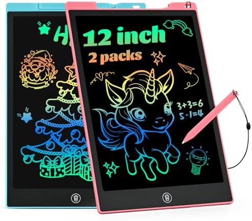 EooCoo Kids Travel Essential 12 Inch LCD Writing Tablet, 2 Pack by EooCoo