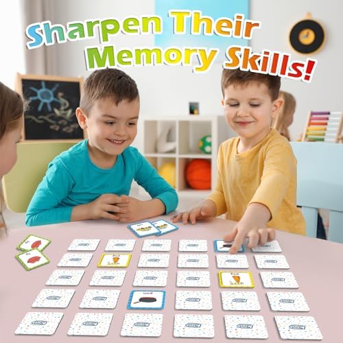 Aizweb CVC Word Match Game - 60 Pc Toddler Card Games for Kids Ages 3-6, Phonics Flash Cards for Preschool & Kindergarten Learning Activities, Educational Toys for Home School Supplies - Image 4