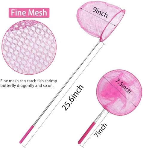Outdoor Exploration Telescopic Bug-Catching Nets, Fishing Nets, Butterfly Nets for Children's Outdoor Exploration, Nature Exploration Toys (2 Pack) - Image 2