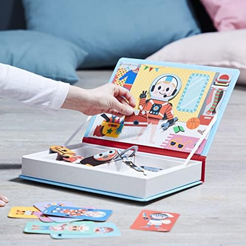 Janod - MagnetiBook 45 pc Magnetic Boys Costumes Dress Up Game - Travel Entertainment - Encourages Imaginative Play - Boosts Creativity and Confidence - Enhances Fine Motor Skills - Image 2