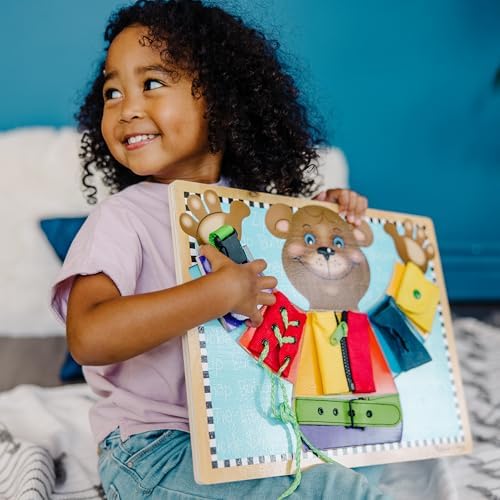 Melissa & Doug Basic Skills Wooden Puzzle Dress-Up Activity Board - Image 4