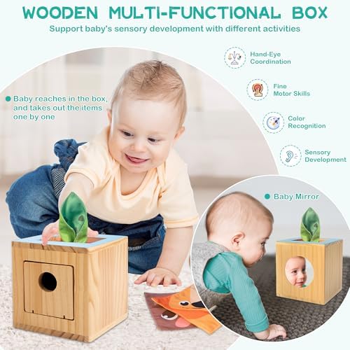 WOODMAM Montessori Toys for Babies 0-6 Months, 9 in 1 Educational Play Kit - Image 3