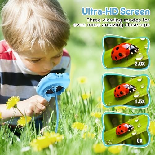 Toy Borescope Camera for Kids - STEM Science Educational Toy for 4 5 6 7 8 9 10 Years Old Kids Birthday Gift, 2.4‘’ Kid Scope Camera for Outdoor Adventures & Nature Discovery (Blue) - Image 5