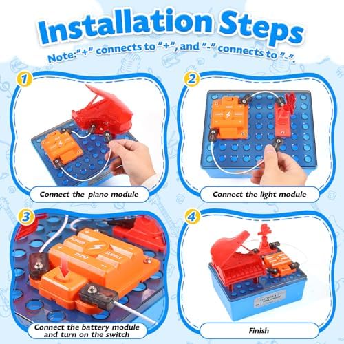 Science Kits for Kids, Children's STEM Educational Toy, DIY Circuit Connections, Playable Piano Enlightenment Toy, Educational Fun Toy Gift for Boys and Girls - Image 5