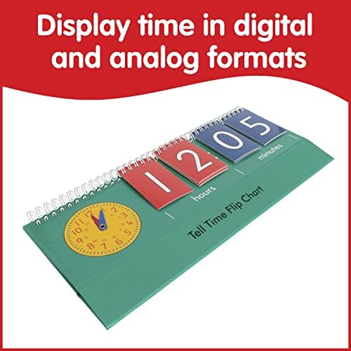edxeducation Time Flip Chart, Teaching Clock for Kids - Image 2