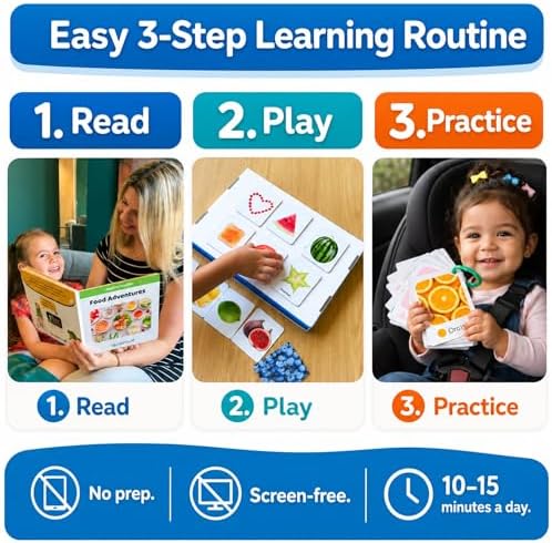 TOYVENTIVE Preschool Activity Set for Boys – Educational Toddler Toys with Flashcards, Matching Games and Montessori Activity Cards for Visual Recognition and Play-Based Exploration – Ages 1 - Image 4