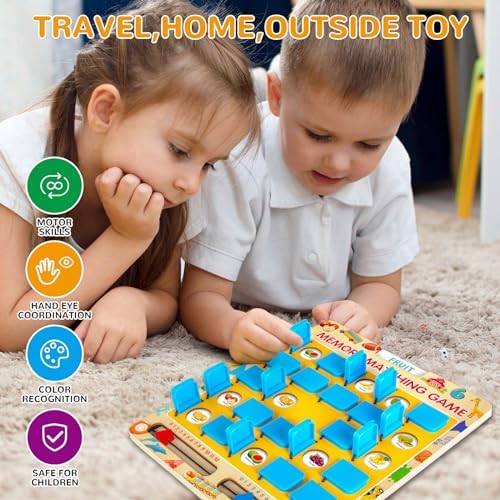 Memory Matching Game for Kids, Travel Toys for Toddlers Boys Girls Ages 3-5 - Image 2