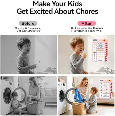 2-in-1 Chore Chart with Visual Timer for Kids 21PCS Magnetic Planning Board - Image 6