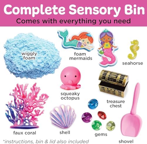 Creativity for Kids Sensory Bin: Mermaid - Mermaid Toys and Sensory Bins for Toddlers, Sensory Box and Bin Filler, Toddler Activities and Gifts for Girls (Ages 3+) - Image 2