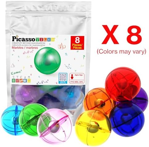 PicassoTiles Marbles for Magnetic Block Tiles Race Track Building Maze Set - Image 3
