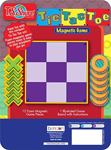 Bendon TS Shure Tic-Tac-Toe Games Magnetic Activity Tin with Foam Magnet Sheet 50522 - Image 2