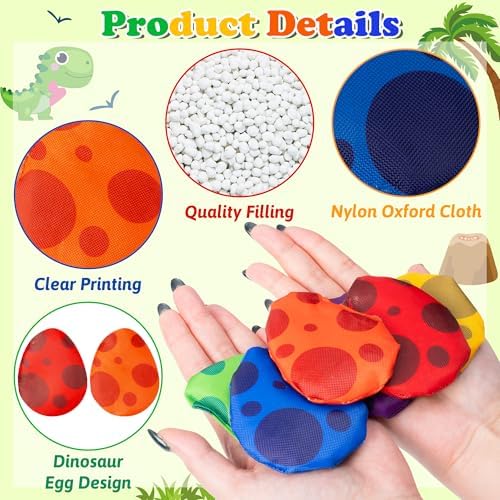 EYxsaxenk Dinosaur Egg Bean Bag for Toss Game Kid Toddler Throwing Game Toy - Image 3