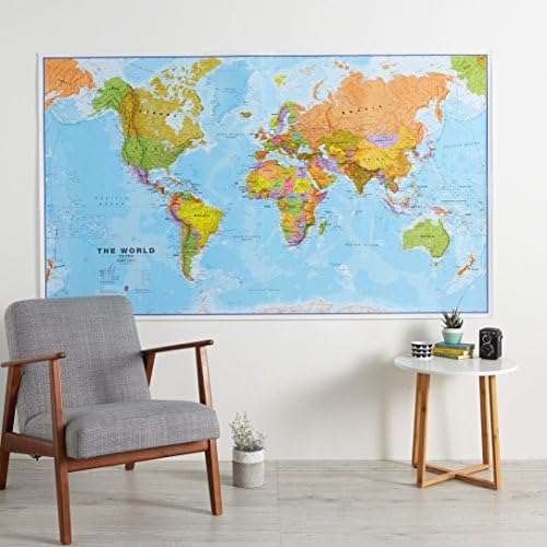 Maps International Giant World Map Poster - Mega-Map of The World - Front Sheet Laminated - 46 x 80 - Updated 2025 - Image 3