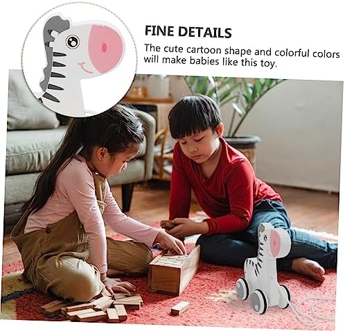 Wooden Animal Pull Along Walking Toy for Children and Babies - Image 5