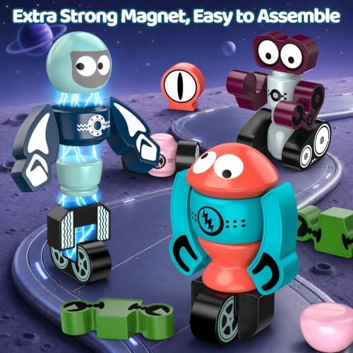 Magnetic Robot Building Toy, STEM Magnet Alien Toys Set for Kids Age 3-5 - Image 2