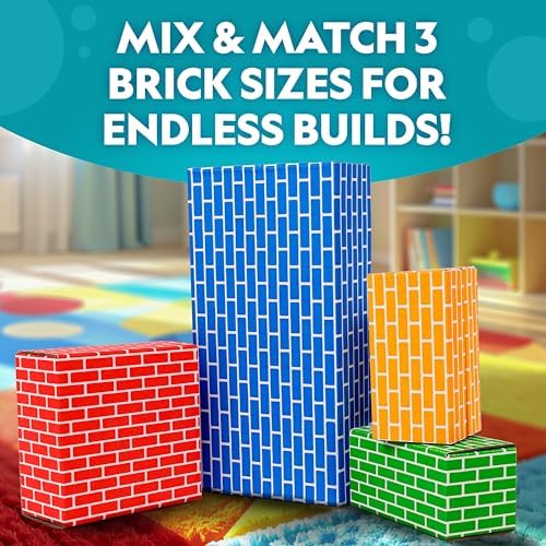 National Geographic Kids Jumbo Cardboard Building Blocks 40-Piece Set - Image 3
