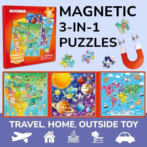 Magnetic Puzzles for Toddlers 3-5 - Kids Travel Toys for Boys and Girls - Image 2