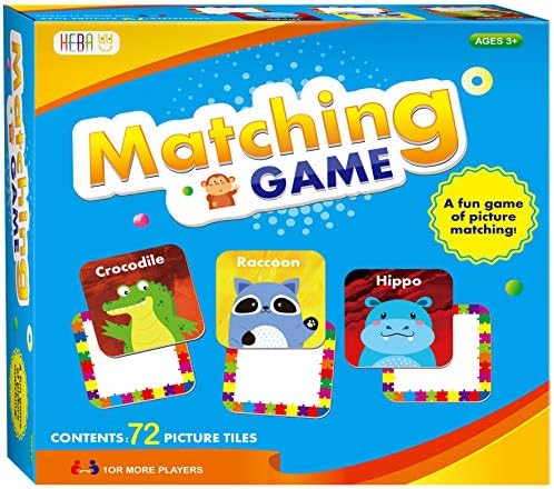 Hebayy 36 Pair Animals Matching Game Cartoon Flash Cards Erasable(72 PCs, Each Measures 2” X 2”) - Image 5