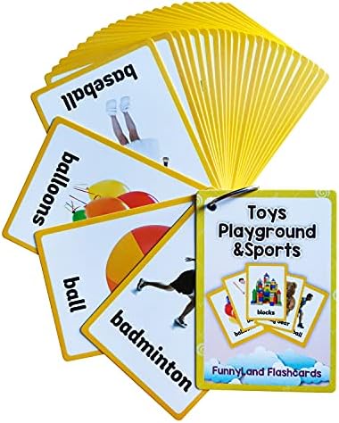 Lilias Toys Playground & Sports Flash Cards, Toddler Learning Toys, Preschool Toys, Homeschool Supplies, Kindergarten Supplies, 4.3 X 3.14 Inch, 26 Cards in Set by Unknown