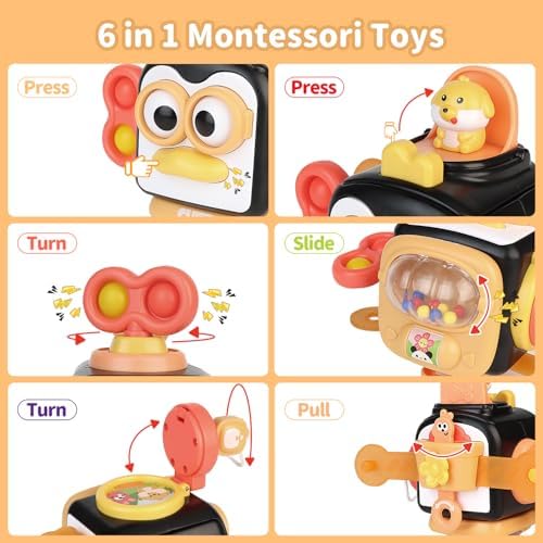 OSIMILY Montessori Travel Toy for Activity Cube Fine Motor Skills Educational Toys, Sensory Toys for Birthday Gifts - Image 3