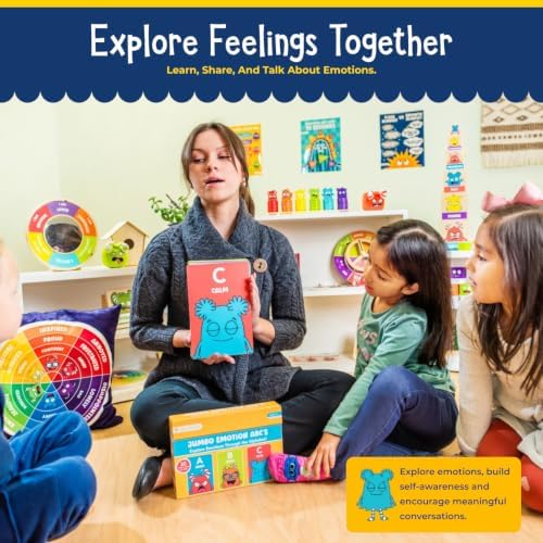 Open The Joy Jumbo ABC Emotion Cards, SEL Flashcards for Kids Ages 3+ - Image 5