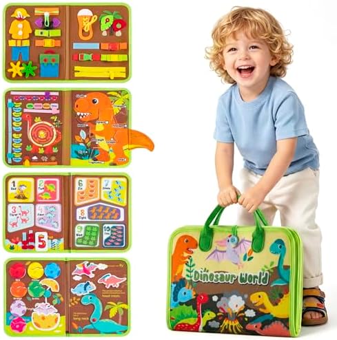 Busy Board Montessori Toys for 2 Year Old Boy Girl Birthday Gift Busy Book by Winblo