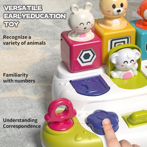 Baby Pop Up Animal Toys, Montessori Cause & Effect Toy for Toddlers - Image 2