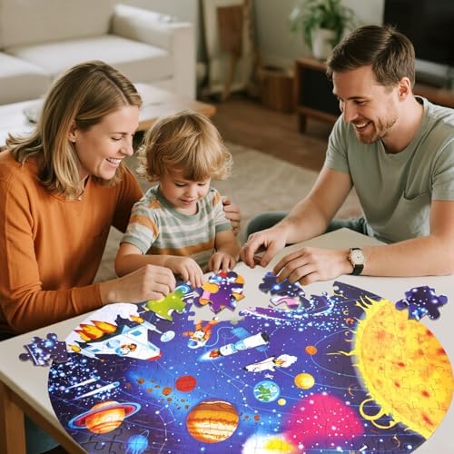 Floor Puzzle for Kids Ages 4-8 Solar System Jigsaw Puzzle - Image 6