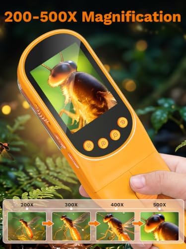 Bug Catcher for Kids with Microscope, Bug Catching Kit-Orange - Image 6