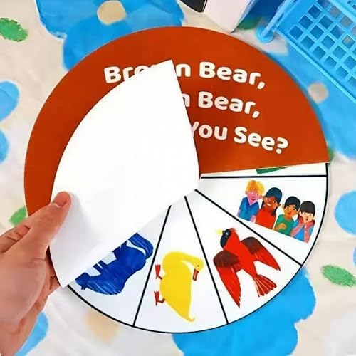 Brown Bear Felt Story Wheel Toy – Montessori Early Learning Toy for Kids – Interactive Felt Story Board for Preschool Education, Parent-Child Storytelling & Classroom Activities - Image 3