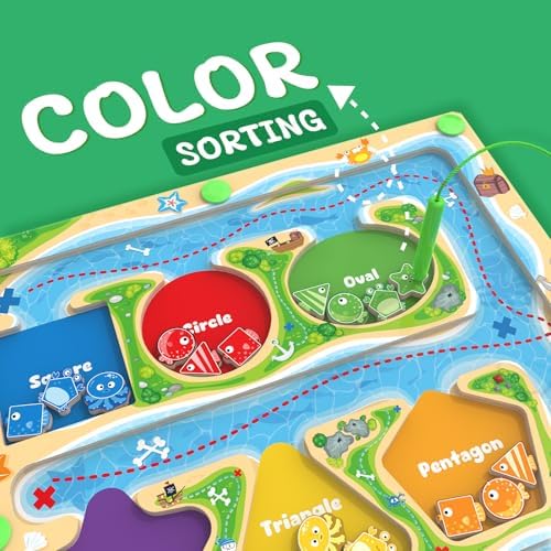 MTYOKILN Magnetic Color & Shape Maze - Montessori Toys for 3 4 5 Year Old - Image 3