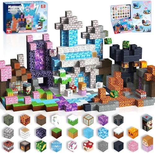 ToyUnited Magnetic Blocks-150PCS Magnetic Building Blocks Magnetic Tiles by BuildCreateExplore