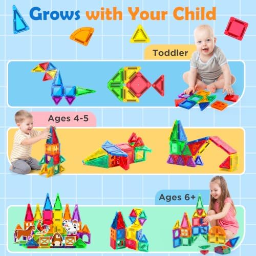 URMYWO Magnetic Building Tiles, Magnetic 3D Blocks Construction Playboards - Image 5