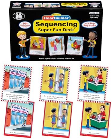 Super Duper Publications | HearBuilder Sequencing Flash Card Fun Deck | Educational Learning Resource for Children - Image 2