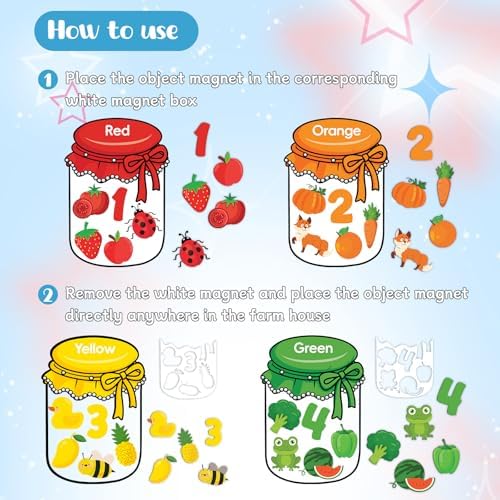 10Pcs Magnetic Color Sorting Cute Fridge Magnets for Kids Color Sorting - Image 5