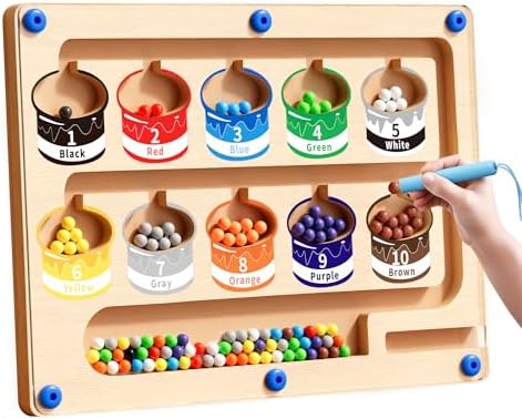 Magnetic Color Number Maze Puzzle Board, Montessori Toys for Toddlers 3-5 by Unknown