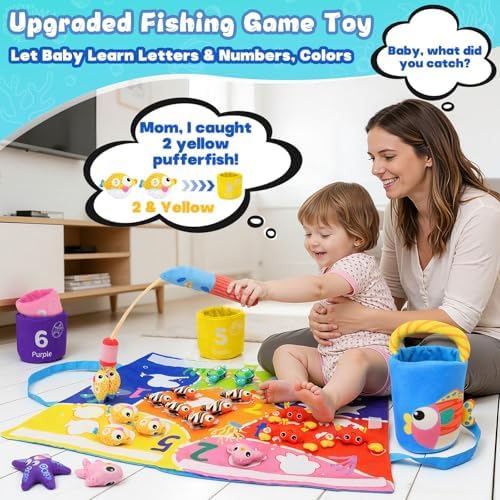 Montessori Fishing Game Toys for Toddlers 1 2 3 Years Old - 40PCS - Image 2
